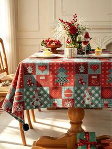 1 buah Taplak Meja Natal Jacquard dengan Dekorasi Pom Pom di Empat Sudut, Cocok untuk Ruang Tamu, Ruang Makan, Pesta, Dekorasi Rumah, Dekorasi Kamar, Dekorasi Meja, dan Hadiah Liburan, Tersedia Berbagai Ukuran, Sepanjang Musim, Dekorasi Meja Musim Gugur/Musim Dingin - MultiWarna - View 7