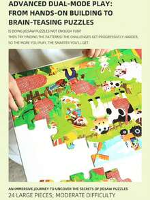 Explore Kids Puzzle Toy With Matching Clue Cards And Red Deciphering Glasses, Assemble Puzzle To Unlock Hidden Pattern, 2-In-1 Mysterious Treasure Hunt Game, Discover Little Secrets, Develop Observation And Concentration Skills, Suitable For 3+ Years Old Early Education - Multicolor - View 9