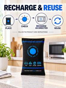 1pc/3pcs/10Pcs Reusable Silica Gel Dehumidifier Bag With Color-Changing Indicator, 50g/100g/200g Rechargeable Moisture Absorber Desiccant Pack For Car, Bathroom, Bedroom, Closet, RV, Caravan & Home Storage, Compact Damp Control Tool - View 9