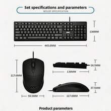 Combo de Ratón & Teclado AOC KM160, Impermeable, Duradero, Material, Diseño Ergonómico - Ver 6