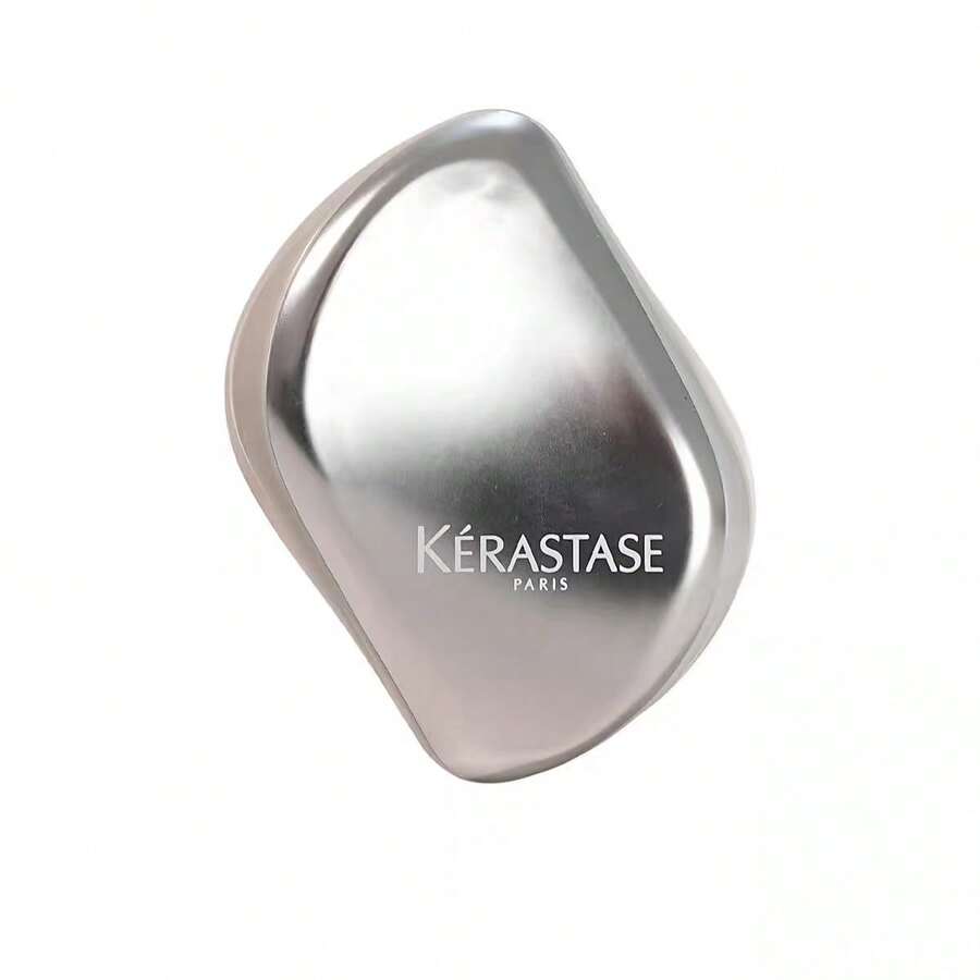 Lược gỡ rối massage da đầu Kérastase Portable TT Cushion, lược gỡ rối đệm cầm tay Kérastase Portable, lược TT mạ điện cỡ lòng bàn tay, lược nhỏ massage da đầu chống tĩnh điện tiện lợi khi du lịch - Bạc - Xem 1