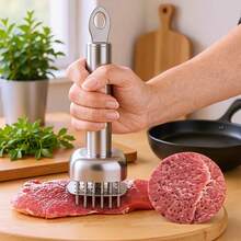 304 Stainless Steel 24-Needle Meat Tenderizer With Built-In Spring Automatic Rebound Baffle, Tail Hanging Hole Design, Meat Tenderizing Hammer, Suitable For Steak, Beef, Pork, Chicken And Poultry, Outdoor Leisure, Kitchen Gadget, Perfect Gift For Home Cooks And BBQ Enthusiasts - Multicolor - View 5