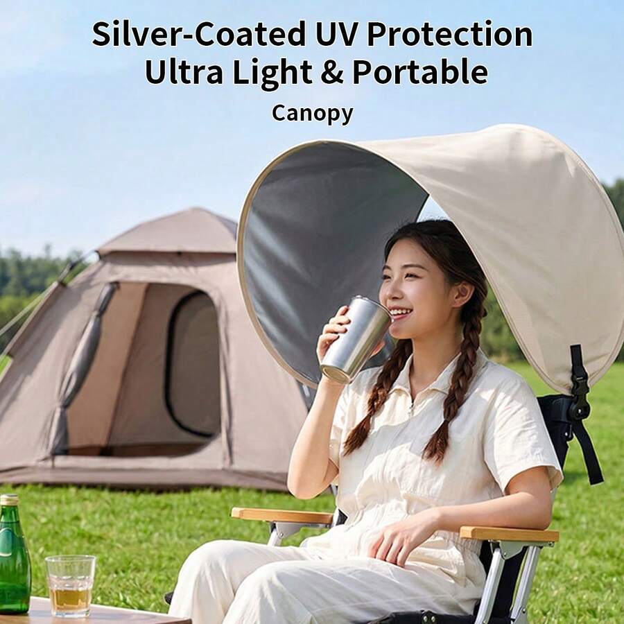 Outdoor Beach Chair Sun Shade, Sun And Wind Protection, Outdoor Sun Protection Equipment, Can Be Clipped To Various Chairs And Sofas, Convenient Equipment For Camping, Picnic And Hiking - Multicolor - View 1