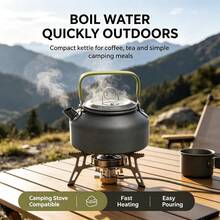 Outdoor Camping Coffee Pot Tea Kettle Hiking Fishing Picnic Cooking Boiling Water Kettle Large Capacity Portable - Multicolor - View 3