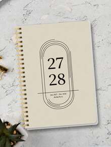 2026 Monthly Planner, July 2026 To June 2028, 24-Month A5 Spiral Bound Diary, Includes Calendar Pages, Notes And To-Do Lists, Fashionable And Durable Design, Portable, Suitable For School, Work And Daily Life, Office Supplies - Champagne - View 1