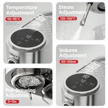 HiBREW آلة إسبريسو شبه أوتوماتيكية H13، لوحة تحكم باللمس، حماية مزدوجة لدرجة الحرارة PID & NTC. فوهة مستقلة، التبديل بين الإسبريسو والأمريكانو. خزان مياه كبير قابل للإزالة بسعة 1.3 لتر، سهل التنظيف. مرشح قهوة 58 مم لسعة استخلاص أكبر. - قابس اتحاد أوروبي نوع F (220 إلى 240 فولت) - مشاهدة 4