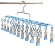 1pc 20-Clip Sock Drying Rack, Multi-Clip Windproof Clothes Hanger Suitable For Socks And Small Garments, Space-Saving Hanging Drying Rack Suitable For Dorm, Balcony, Home Use, Portable Clothes Rack Suitable For Indoor And Outdoor Use - Multicolor - View 5