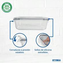 Juego de 12 Recipientes Herméticos de Vidrio con Tapa, 24 Piezas, Contenedores para Alimentos y Almacenamiento de Cocina - Ver 8