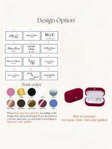 Personalized Wedding Ring Box Engagement Ring Box Proposal Ring Box Modern Ring Box Anniversary Gift With Custom Display Stand And Velvet Lining Holds 2 Rings Suitable For Wedding Engagement Proposal Jewelry Storage - Multicolor - View 11