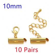 WGRXIRANYKM 10pcs/Pack Crimp End Caps Sliding Buckle Tube DIY Bracelet Connectors, Weaving Accessories For Jewelry Making - Pipe Buckle - View 17