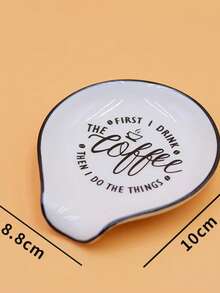 Ceramic Spoon Rest Restaurant Soup Spoon Holder Kitchen Storage Spoon Tray Creative Shaped Spoon Pad - White - View 4