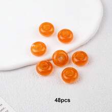 48Pcs 14mm Acrylic Imitation Jade Cloud Two-Tone Abacus Beads, Large Hole Loose Beads For DIY Handmade Bracelet Jewelry Making Accessories - 14mm Imitation Jade Large Hole Bead - View 11