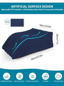 1/2 Buah Bantal Penopang Kaki & Lutut Tiup, Bantal Baji Tiup, Bantal Kaki untuk Tidur, Bantal Kaki Portabel, Perlengkapan Perjalanan, Aksesori Rekreasi Liburan - MultiWarna - View 8