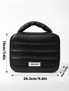 1 buah Tas Kosmetik Minimalis Mengkilap Berbahan Busa Gaya Y2K, Kapasitas Besar, Desain Dapat Dilepas, Dapat Menyimpan Kabel Data, Parfum, Aksesoris Digital (Seperti Kabel Data, Mouse, Earphone, dll.), Unisex - MultiWarna - View 5
