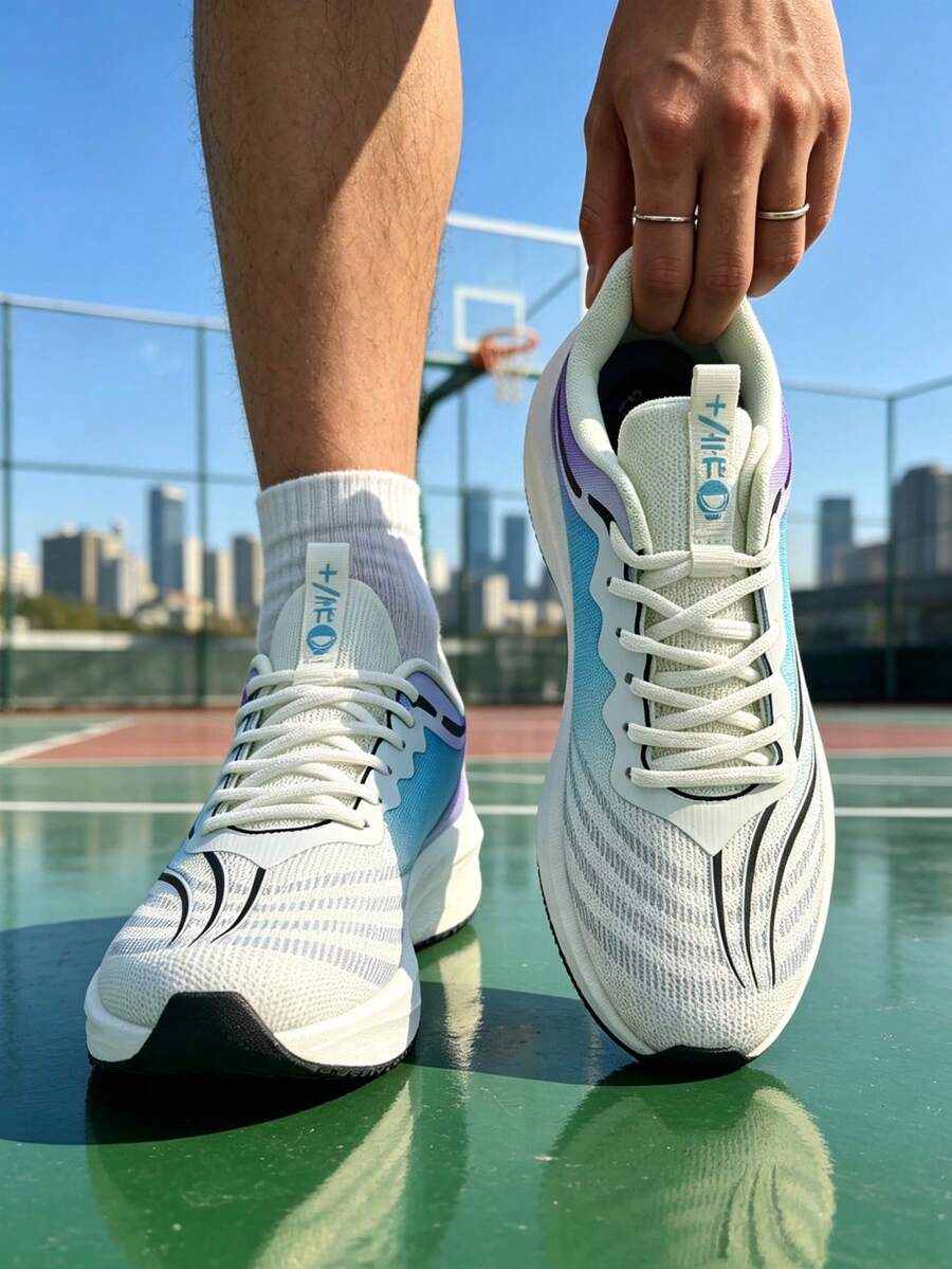 Men's Casual Sneakers Comfortable Breathable Outdoor Running Exercise Walking Jogging Men's Shoes - Blue - View 1