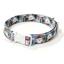 1pc Christmas Pet Collar, Dog Collar With Christmas Tree & Santa Claus Design, Cat Collar - Multicolor - View 6