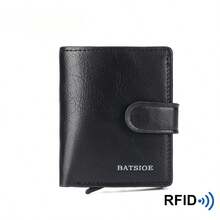 Dompet Multifungsi Pria RFID Baru, Pengeluaran Kartu Otomatis, Slot Kartu Ganda, Klip Uang - MultiWarna - View 7