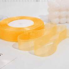 1pc Soft Touch Yarn Snowflake Chiffon Wide Bouquet Ribbon, Ins Style Transparent Mesh, Floral Cake Gift Box Packaging Decoration, Suitable For Bow Hair Accessory Making, Bouquet Binding, Gift Box Packaging, Chair Back Decoration - Multicolor - View 11