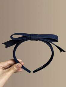 1pc Fabric 3D Bow Thin Headband, Elegant Versatile Non-Slip Hair Hoop For Flyaway Hair, Hair Accessory For Daily/Date/Commute - Multicolor - View 10