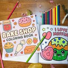 3 Books Adult Coloring Book Set 7.8 X 7.8 Inch Cute & Cozy Coloring Book: Bakery, Cat Moments, Meow Life & Little Corners, Large Bold Line Art Coloring Pages, Suitable For Adults And Teens, Perfect Gift For Coloring Enthusiasts - Multiple Styles - View 3