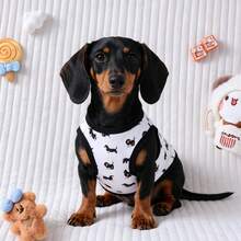 1pc Autumn/Winter Pet Vest - Kitten/Puppy Pet Clothes, Thermal Lined Warm Dachshund Pattern Design, Equipped With Leash Connection Ring, Suitable For Extra Small, Small And Medium Breed Dogs, Fun Design, Comfortable Fit, Perfect Choice For Anniversary Gift - Multicolor - View 3