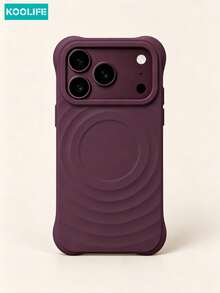 1pc Cherry Red Color Transparent Magnetic Phone Case, Fashion Minimalist Ins Style Aesthetic Niche Bold Design, Strong Magnetic Shockproof TPU+PC Protective Cover, Compatible Compatible With Iphone 18 Pro Max/18 Pro/17/17 Pro/17 Pro Max/16 Pro Max/15 Pro Max/14 Pro Max/13 Pro Max - Cherry Red - View 2