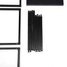 YUNRUX Black 2Pcs Metal Plant Stand Set Waterproof Rustproof Flower Pot Display Shelf For Home Wedding Party Event Decoration - AS SHOWN - View 2