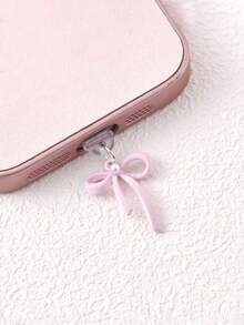 Bow Knot Dust Plug, Rubber Stopper For Charging Port & Data Port, Compatible With Apple & Type-C Phones - Multicolor - View 2