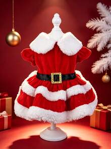 Dog Christmas Outfit Soft Warm Short Sleeve Christmas Pet Clothes Dog Christmas Set Suitable For Cats And Dogs - Multicolor - View 5