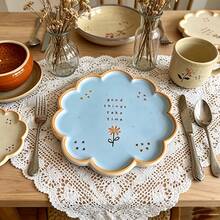 1pc Floral Shaped Clay Cutter (6.42inch) - Clay Tool For Making Jewelry Dishes, Jewelry Trays, Wall Decor And Decorative Plates - Suitable For Soft Clay, Ceramic Clay And Air Dry Clay - Floral Contour Cutter - Essential For Home Decor And Gift Making DIY Crafts - White - View 8