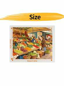 Adult & Beginner Digital Oil Painting Kit, Vegetable Stall, Easy Acrylic Painting Supplies (Includes Brushes & Paints), Suitable For Home Decor, Ideal Gift For Holiday. - Sets - View 10