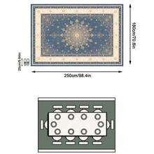 1PC Star Floral Pattern Faux Cashmere Machine Washable Area Rug, French Classical European Palace Luxury Vintage Rectangular Soft Carpet, Living Room Bedroom Home Decor, All Season Use, Aesthetic Home Decoration - Multicolor - View 18