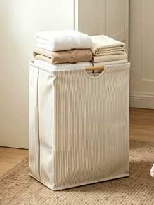 Bohemian Style Oversized Laundry Basket With Handles - Freestanding, Foldable And Collapsible For Storage, Suitable For Bedrooms, Bathrooms, And Dorms, Fresh And Beautiful Style, Large Capacity, Soft Material, Laundry Baskets - Multicolor - View 9