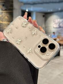 可愛亮片環氧樹脂彩色蝴蝶花透明手機殼，適用於 iPhone 18 Pro Max 18 Pro 17 Pro Max 16 15 14 13 12 Pro Max 14 15 16 Plus 11，時尚防震防撞後蓋保護殼 - 蝴蝶 - 查看 7