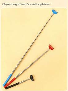 5/3/1pc Long Handle Cat Teaser Wand, Telescopic Massage Comb, Pet Itch Scratching Tool, Skin-Friendly Grooming Rake, Cat And Dog Toy - Multicolor - View 6