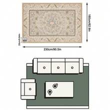 1 Buah Karpet Area Motif Bunga Vintage Bahan Kasmir Imitasi, Dapat Dicuci dengan Mesin, Gaya Pedesaan Eropa, Karpet Persegi Panjang Lembut, Dekorasi Rumah Ruang Tamu dan Kamar Tidur, Dapat Digunakan Sepanjang Musim, Dekorasi Rumah yang Estetis - MultiWarna - View 12