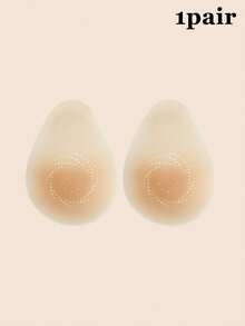 1pair Teardrop Silicone Nipple Covers - Seamless Reusable Adhesive Breast Pads Suitable For Strapless And Backless Outfits, Invisible Under Clothes - Multicolor - View 9