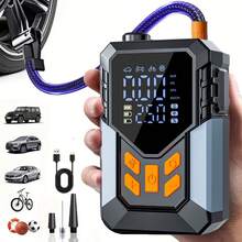 150PSI Portable Tire Inflator With Smart Digital Display, Fast Air Compressor With Auto Shut-Off & Led Light, Compact Air Pump For Car Tires, Motorcycles, Bikes & Sports Balls.7.4V 1500mAh - Wireless - View 10
