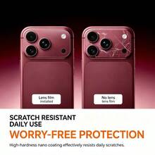 Compatible With Iphone 18 Pro/18 Pro Max, Matte Lens Base Sticker, Effective Anti-Slip, Invisible Protection, Soft PET Material Electrostatic Adsorption For Easy Application, Leaves No Residue. - Clear - View 6