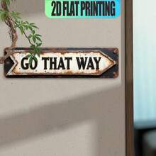 2D Flat Multi-Function English Sign "Vintage Arrow Directional Sign", Suitable For Bar, Living Room, Restaurant, Hotel, Room, Restaurant, Office, Garage, And Halloween 2025 And Christmas Holiday Decor (Random Style) - A - View 5