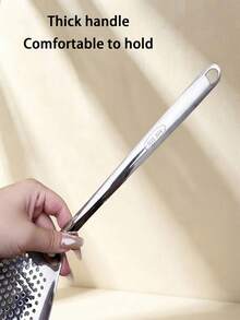 1pc/2pcs Large Stainless Steel Kitchen Strainer, Round Hole Oil Draining Skimmer, Home Cooking Noodle Filter, Catering Deep Fry Chopsticks, Dumpling Scoop, Noodle Strainer, Oil Draining Filter Grid - Silver - View 8