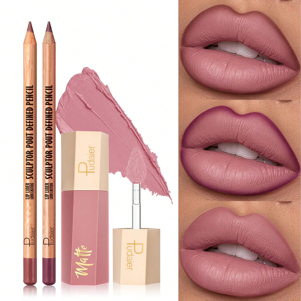 Shein 10+03 Silky Lip Liner & Matte Liquid Lipstick Set - Create Stunning 3D Contours With Precision Lip Liner, Long-Lasting Waterproof & Smudge-Proof Color, Halloween & Christmas Gift - Essential Makeup Tool For Bold & Beautiful Lip Looks! - Image 19