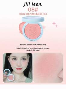 Jill Leen Soft Matte Blush Palette, Highlighter & Contour Makeup - Strawberry Milk 08# - View 9