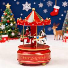 1pc 2D Flat Printed Acrylic Rotating Carousel, Cake Shaped, Gift - 1PC - View 4