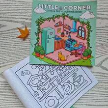 3 Books Adult Coloring Book Set 7.8 X 7.8 Inch Cute & Cozy Coloring Book: Bakery, Cat Moments, Meow Life & Little Corners, Large Bold Line Art Coloring Pages, Suitable For Adults And Teens, Perfect Gift For Coloring Enthusiasts - Multiple Styles - View 7
