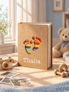 Personalized Fanily Photo Album, Embroidered Memory Book, Custom Girl Keepsake Album, Floral Shower Gift, Nursery Decor, Personalized Album, Photo Album, Memory Book, Embroidered Album, Keepsake, Girl Gift, Butterfly Album, Floral Photo - Multi-color - Kids' Growth Photo Album - View 2