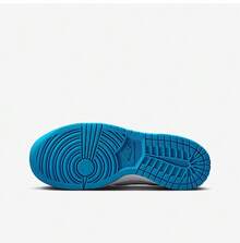NIKE Dunk Low Unisex Blue White Pink Multicolor Low-Top Shoes | Neon Pink Swoosh Bright Yellow Laces Street Colorblock Style IB7747-406 - Multicolor - View 5
