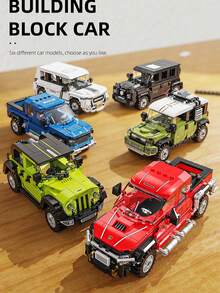 324+ قطعة مجموعة مكعبات بناء سيارات دفع رباعي فاخرة عالمية شهيرة Speed Champions (1:64) مكعبات تجميع/Raptor Pickup/Defender 90/Land Cruiser/Hilux/MB-G500/نموذج سيارة رياضية للعرض ديكور مكتبي مثالي/هدية للأولاد/هدية عيد الميلاد - متعدد الألوان - مشاهدة 1