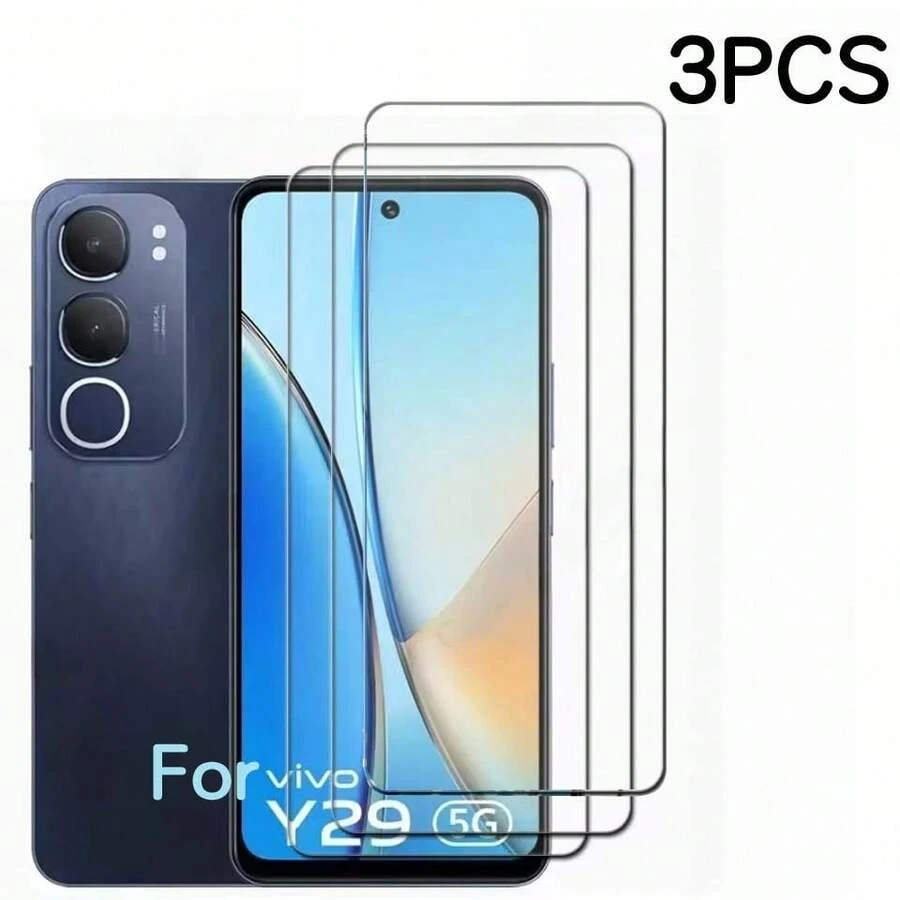 3片裝 Y 21 5G /Y 29 V70 /V70 Elite /X300 Ultra /X300 PRO/ X200 /200 Pro 高畫質 9H 曲面鋼化玻璃螢幕保護貼 - 無色 - 查看 1