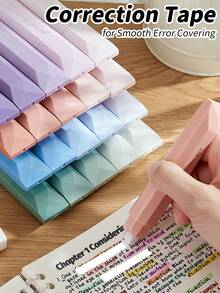 20/10/5Pcs Correction Tape,Neat Clean Instant Dry Smudge Free,Schoolwork Office Tasks,Back To School Student Essentials,Desk Stationery Kids Adults - Multicolor - View 1
